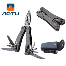 AOTU Открытый Кемпинг Пешие Прогулки Muilti-функциональные плоскогубцы с механическим приводом более тактические Многофункциональные комбинированные Портативные Инструменты