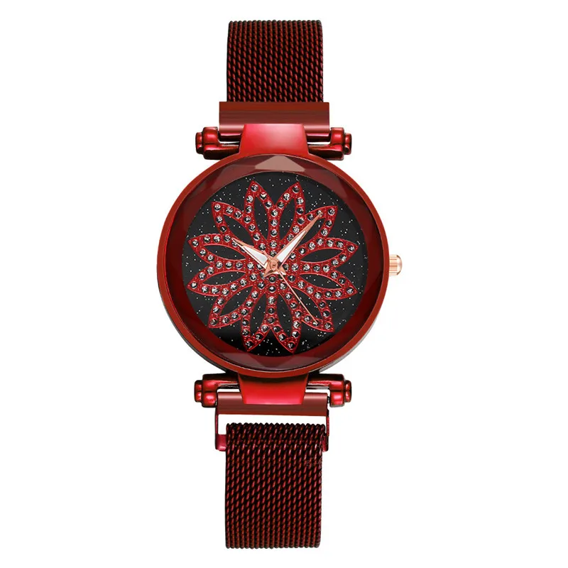 Лучшие продажи женские часы Звездное небо Циферблат Женские Простые кварцевые наручные часы с магнитной пряжкой ремешок часы бренд Relogio Feminino 533