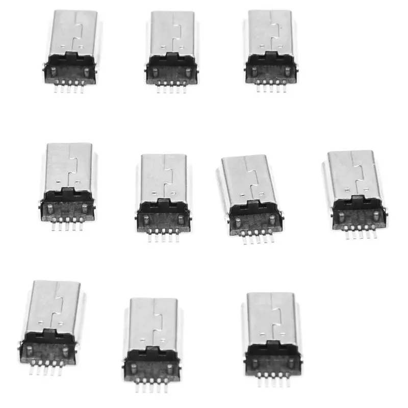 10 шт. мини usb Тип B штекер 180 Градусов 5 Контактный SMD SMT разъем для