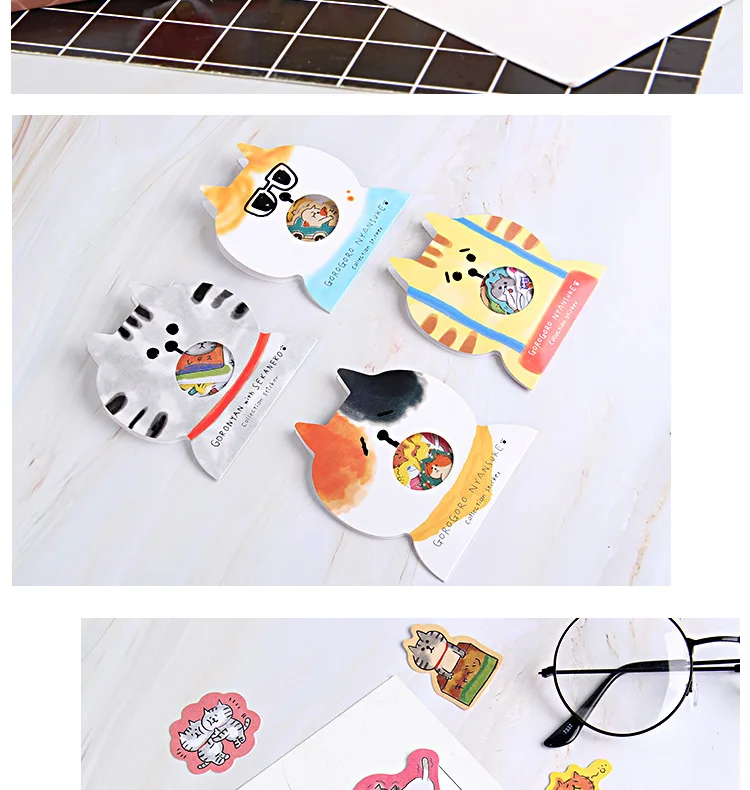 30 шт. милые канцелярские наклейки Kawaii Cat наклейки красочные бумажные наклейки для детей DIY Скрапбукинг дневник фотоальбомы