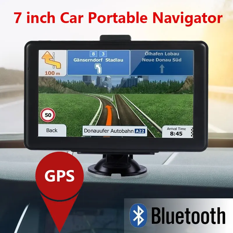 

2019 New 7inch Car GPS Navigation FM Bluetooth Touch Screen Europe Map North America map Middle East map Australia map