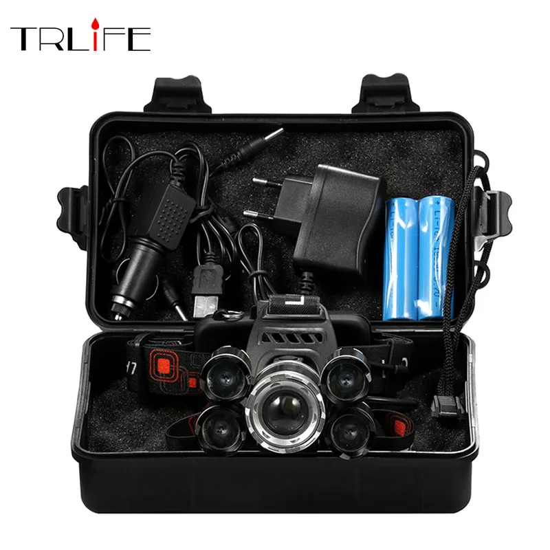 

50000LM Headlamp Led Headlight XML 3/5 LED T6 Head Lamp Flashlight Torch head light use 18650 battery Best For Camping, fishing