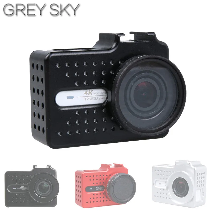

For xiaomi yi 4K camera accessories Aluminium Alloy Metal Housing Frame Protective Case +UV filter for Xiaomi Yi II 4k 4K+camera