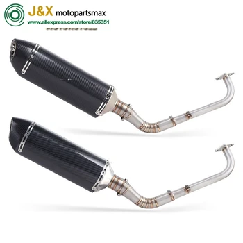 

Modified Front Middle Link Pipe Scooter Exhaust Muffler Escape Full System Slip On For yamaha NMAX155 NMAX 155 2015-2017