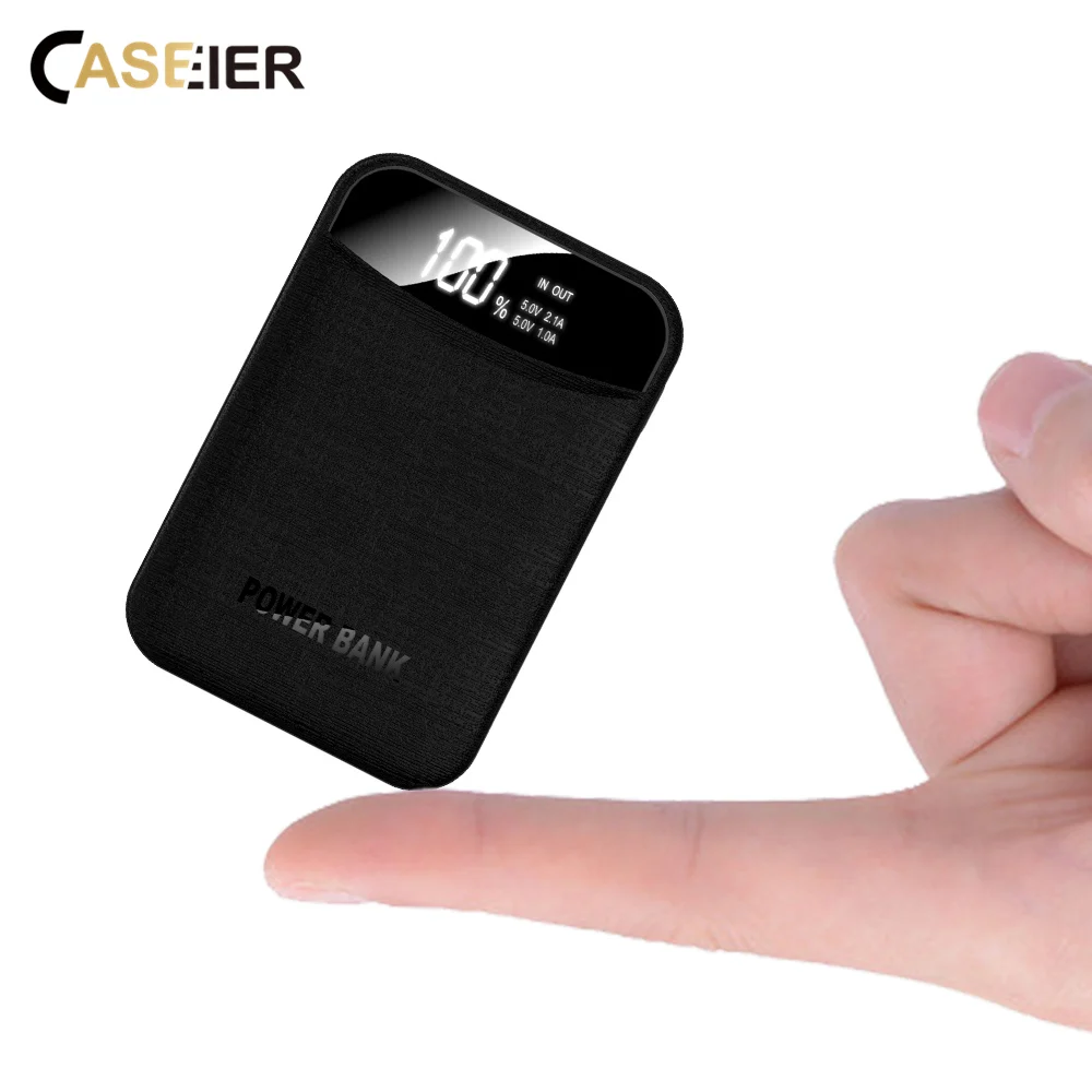 

CASEIER 10000mAh Power Bank For iPhone Samsung Huawei Type C Micro USB Charging Dual USB Output Powerbank External Battery