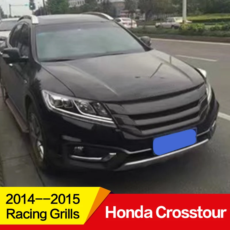 Используется для Honda Crosstour Racing Grills 15 лет углеродное волокно Refitt Передняя Центральная гоночная решетка крышка аксессуары без логотипа автомобиля