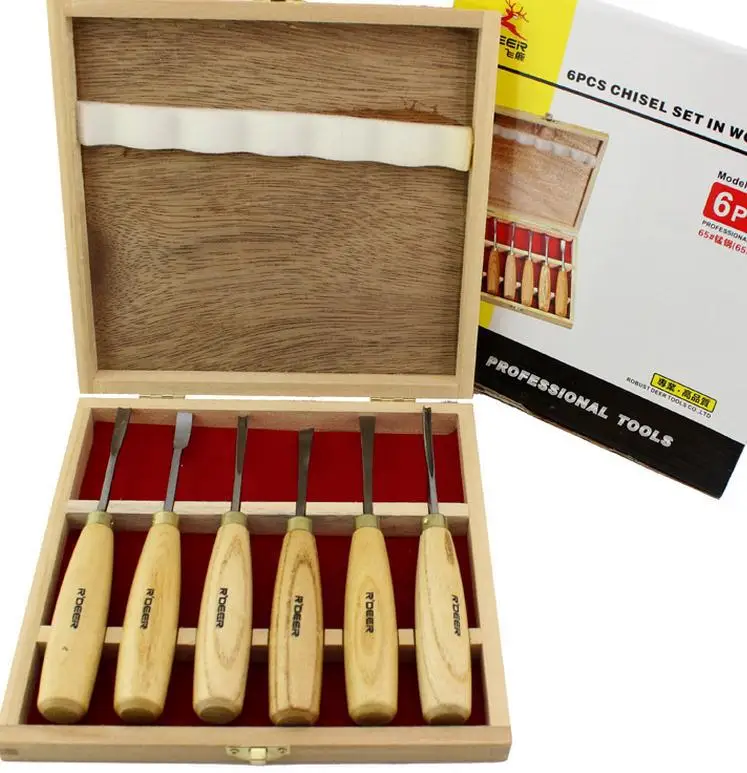 Aliexpress.com : Buy 6 pcs chisel set ferramentas marcenaria 65# MN ...