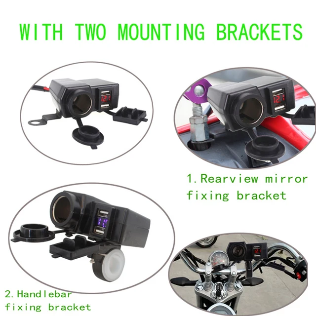 Akcesoria motocyklowe gniazdo do zapalniczki zasilanie 5V 4 2A ładowarka z podwójnym portem USB 12V-24V do motocykla tanie tanio EAFC Urządzenia do ładowania USB Akcesoria motocyklowe gniazdo do zapalniczki zasilanie 5V 4 2A ładowarka z podwójnym portem USB 12V-24V do motocykla tanie tanio EAFC Urządzenia do ładowania USB