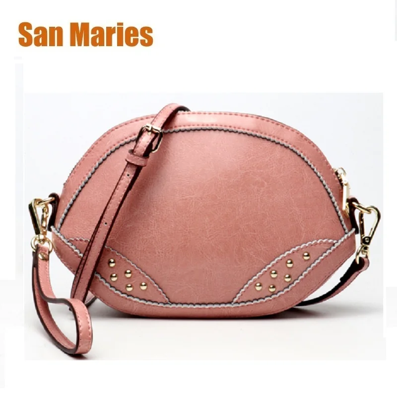 

San Maries Woman Hot Sale Messenger Bags Cow Leather Small Women Shoulder Bag Ladies Female Crossbody Bag Bolsa Feminina Purse