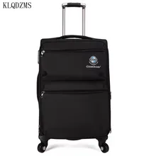 KLQDZMS 20/24/28 дюймов сумки на колёсиках Чемодан на колесе Бизнес масштабных дорожных чемоданов, Оксфорд Спиннер сумка на колесах для Для мужчин Для женщин