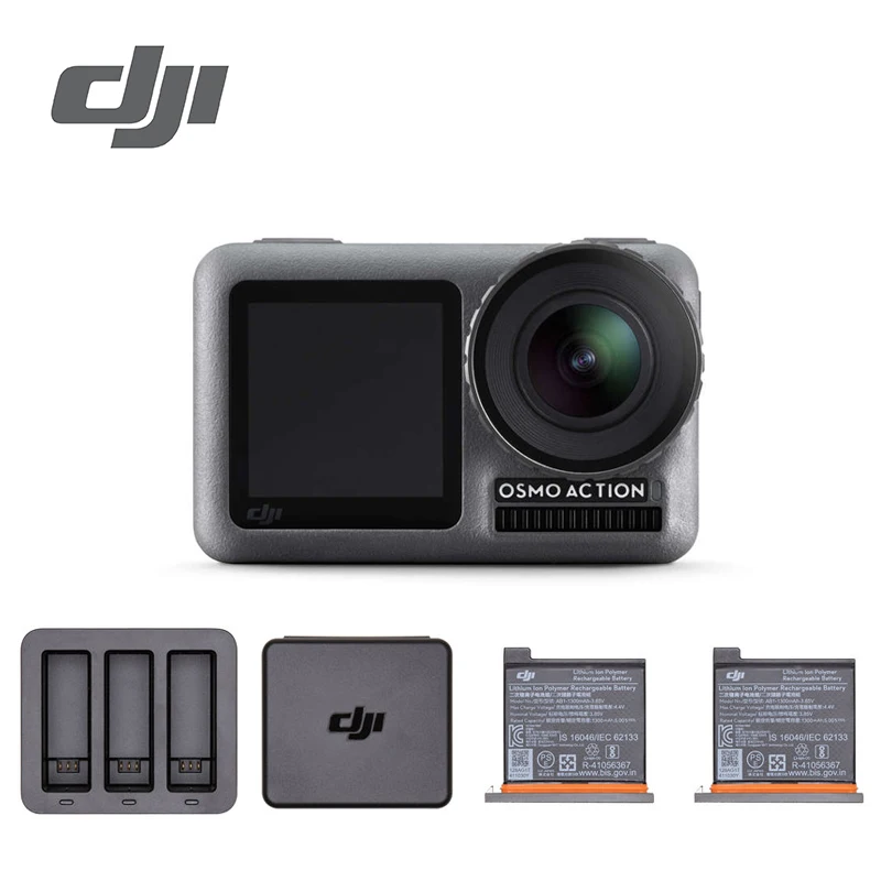 

DJI Osmo Action Sports camera dual screens and RockSteady stabilization 4K HDR Video UHD Image Quality Waterproof