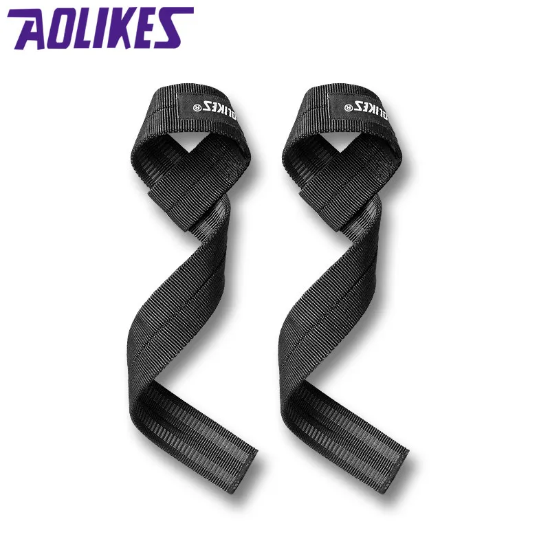 AOLIKES 1 Pair Wrist Bands Sports Accessories Fitness Dumbbells Training Wristband Wrist Strap Wrap For Men webbing gym
