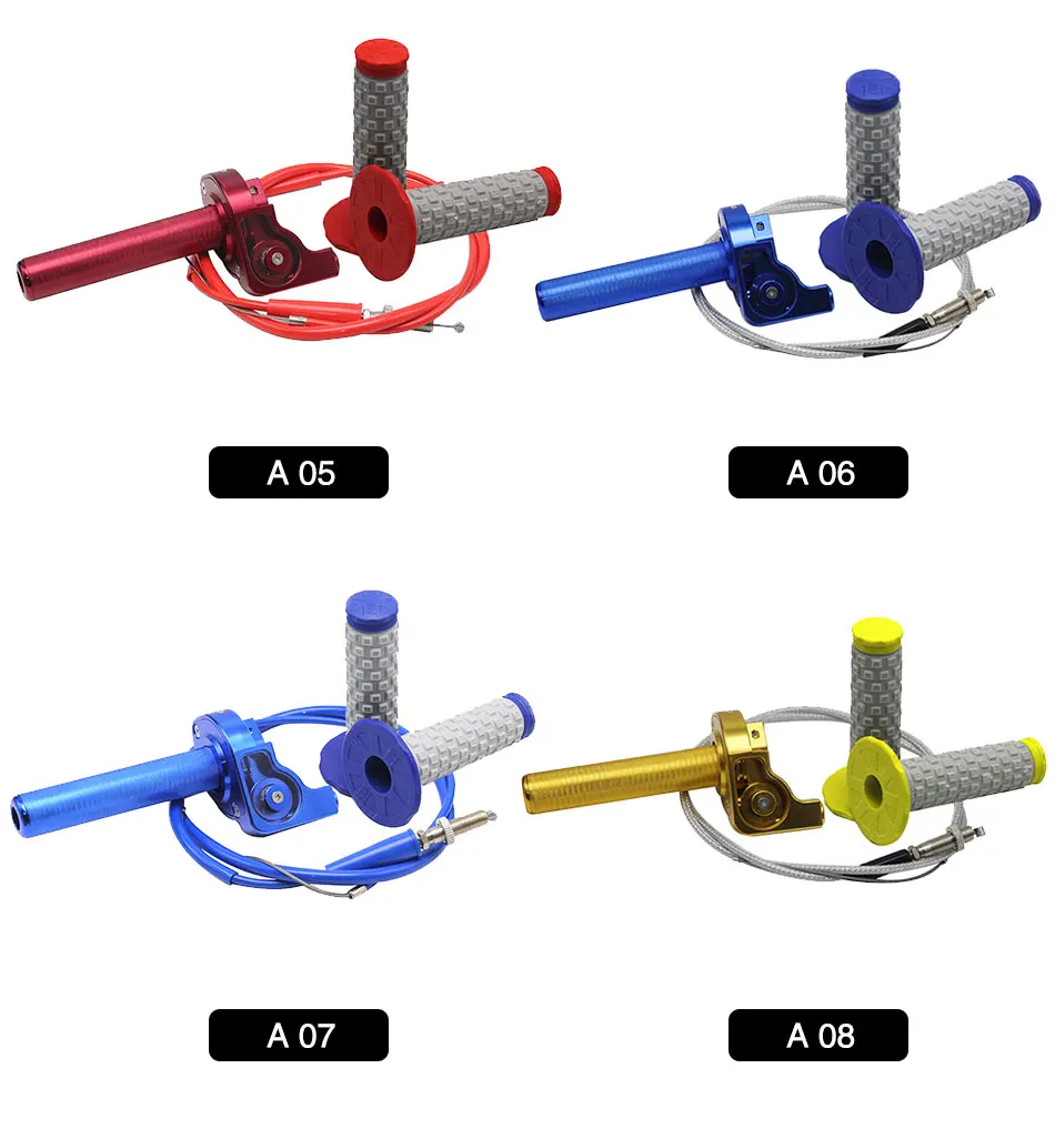 ZSDTRP мотоциклетные ручки дроссельной заслонки с кабелем оседлайте и закручивайте газовые ручки дроссельной заслонки велосипеды грязи ATV 50-250cc KLX CRF 230