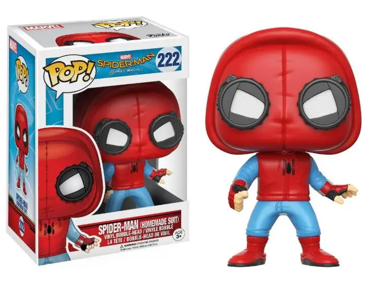 FUNKO POP Marvel Человек-паук Железный человек Тони Старк Коллекционная модель игрушки виниловые фигурки Детские игрушки для детей - Цвет: Box