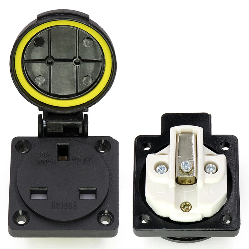 

UK round cover waterproof socket BS1363 British standard outdoor waterproof socket 13A 250 British Socket