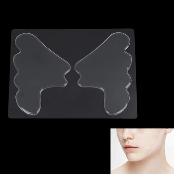 

2pcs/Sheet Reusable Anti Wrinkle Facial Pad Set Medical Grade Silicone Nasolabial Folds Anti-aging Mask Prevent Face Wrinkle