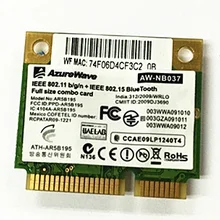 SSEA Новая беспроводная карта 150 Мбит/с для AzureWave AW-NB037H AR5B195 AR9002 AR9002WB-1NGCD Половина мини PCI-E WLAN wifi BlueTooth 3,0