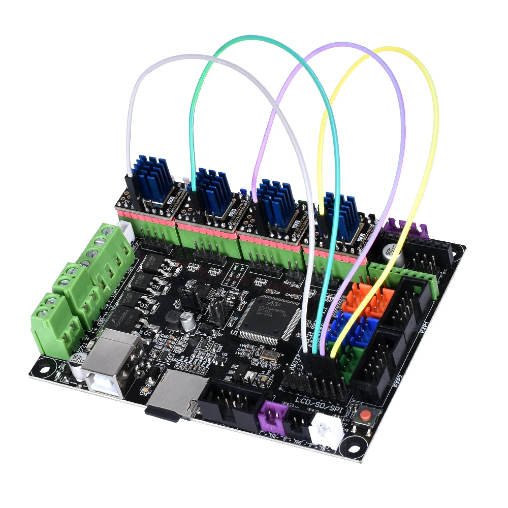 BIQU BIGTREETECH TMC2208 TMC2130 MKS шаговый двигатель бесшумный драйвер StepStick для MKS Gen 2,0 SKR V1.3/V1.1 3d принтер плата управления