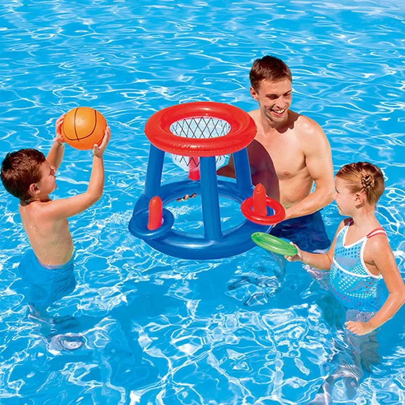 Inflatable-Swimming-Pool-Football-Goal-Volleyball-Net-With-Ball-Game-Water-Sports-Floating-Island-Mattress-Party (5)