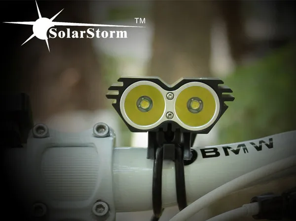 Perfect SolarStorm 5000 Lumen 2x XML U2 LED SolarStorm Cycling Bicycle Bike Front Light Lamp HeadLight Headlamp(Without Battery) 4