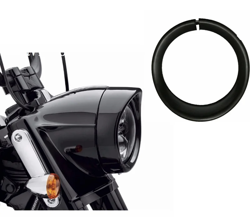 1pcs For Harley Accessories 7inch black/Chrome Headlight Headlamp Trim