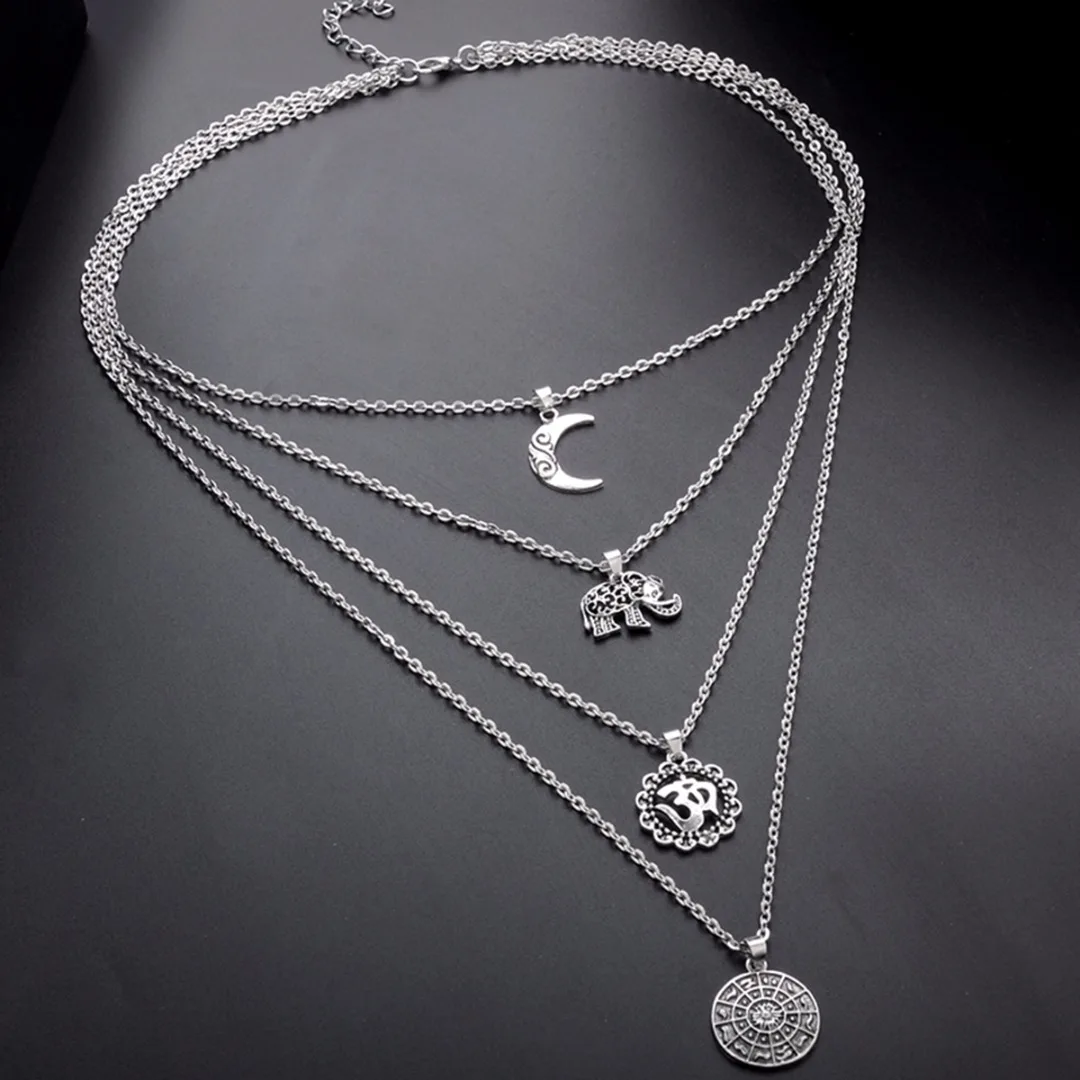 колье эстет 01l150989a_45. многослойное колье. серебряное колье галстук многослойное. многослойное колье серебро. серебряные бусы.