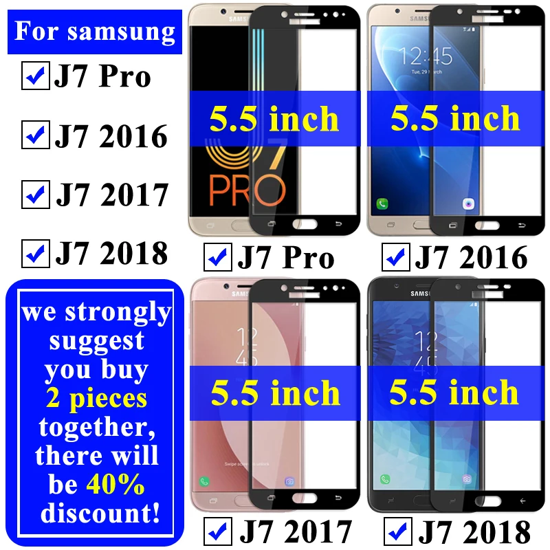 Защитное стекло для samsung J7 Pro, Защита экрана для Galaxy J7pro, закаленное, Sumsung J 7, J72017, 7j Armor