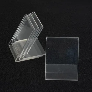 

New 10pcs 5*7CM Clear Acrylic Namecard Price Tag Advertisement Display Stand Holder,Showcase Fashion Jewelry Display