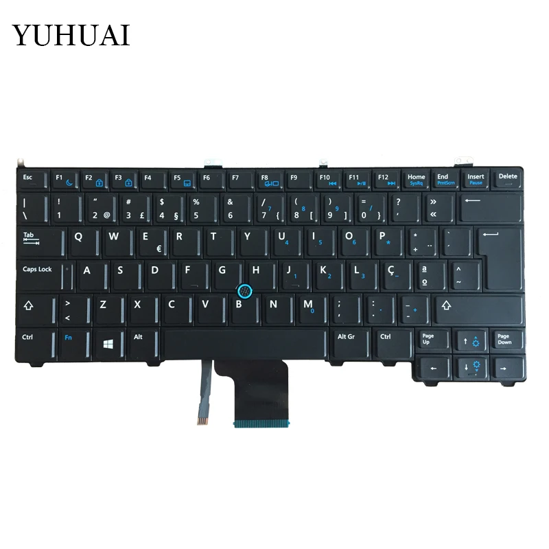  New Portuguese Keyboard For Dell Latitude E7440 E7240 Black 0JYFTN Laptop PO Keyboard With Point St