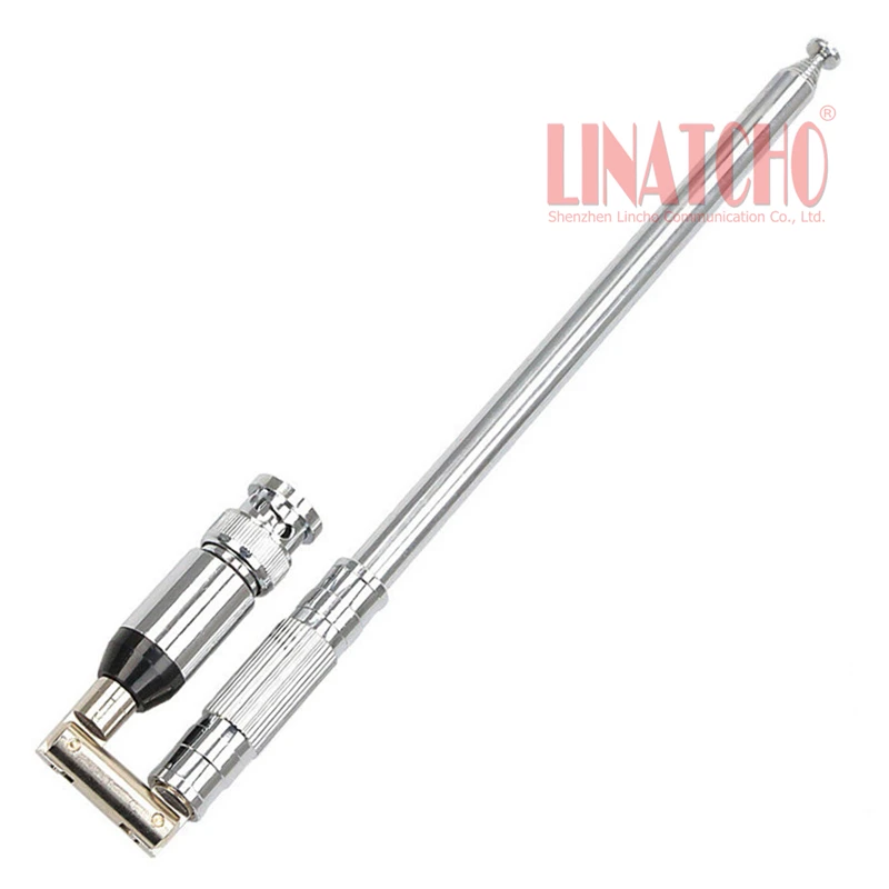 VHF 136-174mhz walkie talkie bendable metal 1 meter long telescopic antenna bnc male connector