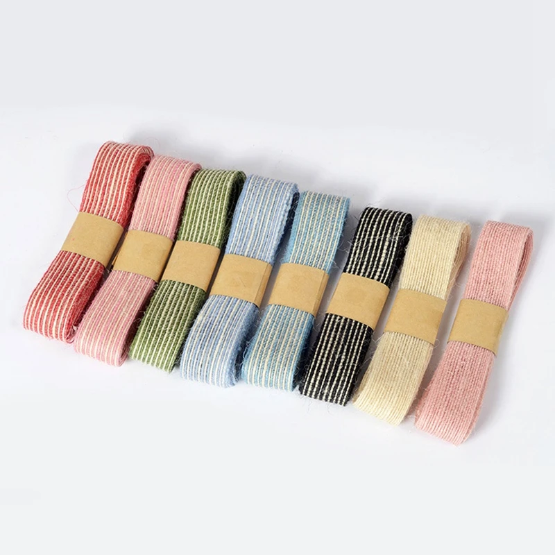

2M Lace Trim Tape Roll Fish Silk rope Hemp Ribbon Colors Line Tape Roll Spool Ribbon Multifunction Decor Supplies Flower Rope