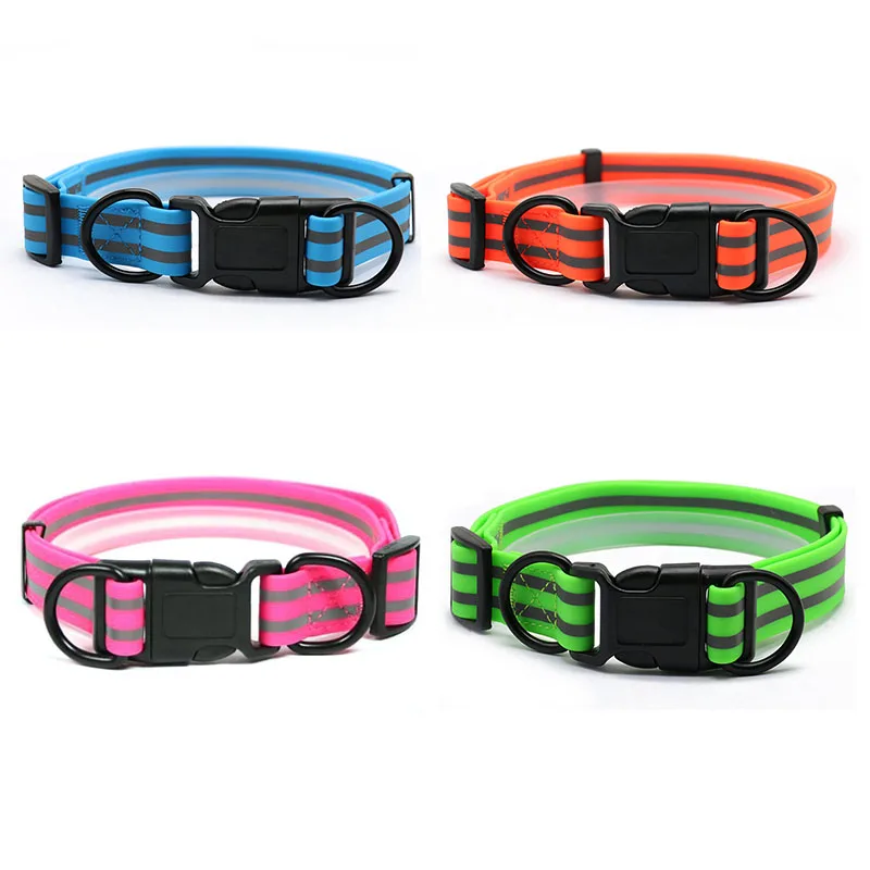 Outdoor Waterproof pet Collar Adjustable reflective dog collars Small