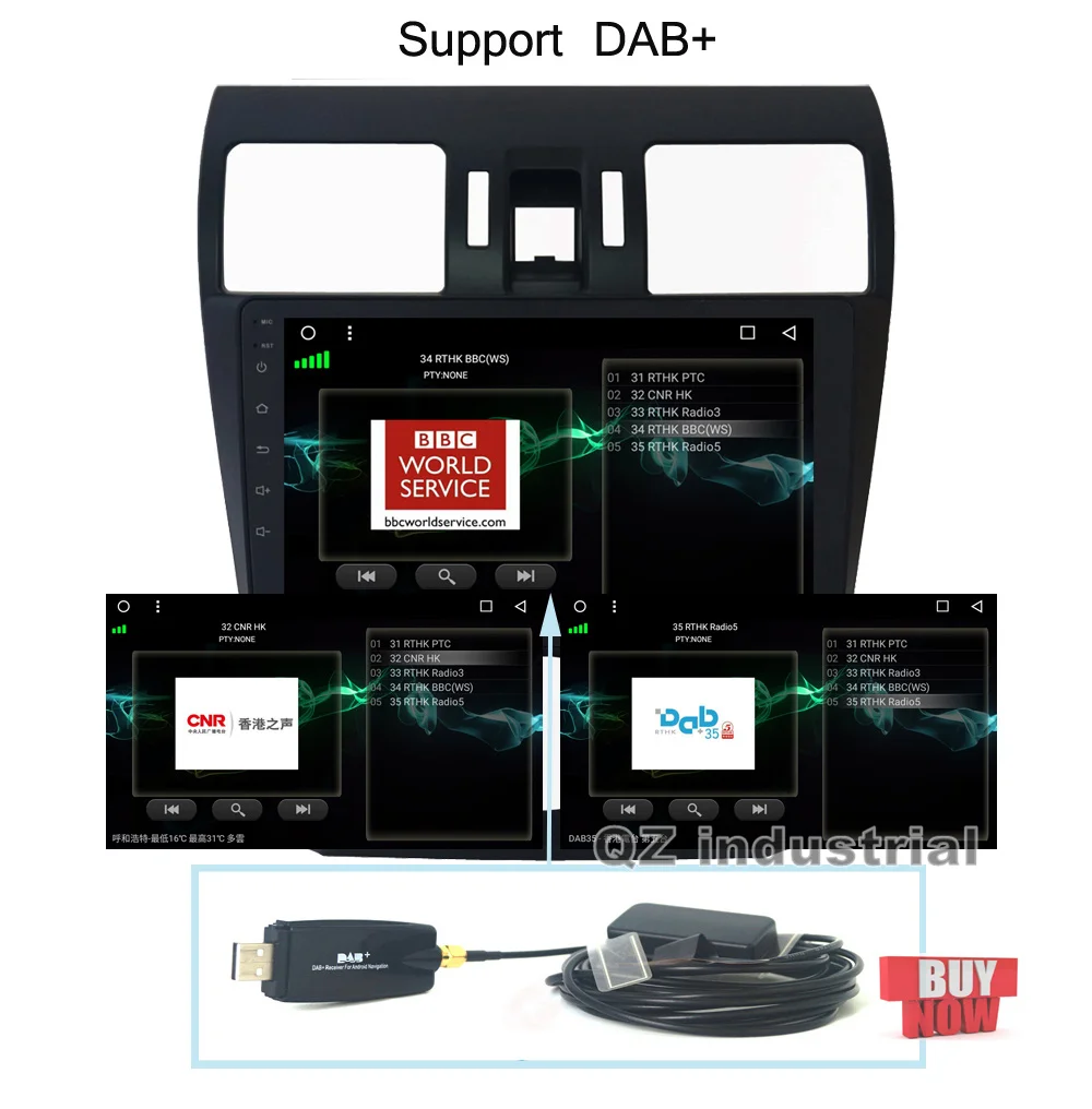 Cheap QZ Industrial HD 9inch Android 8.1 T3 for Subaru WRX Forester 2014-2016 Car DVD Player with Canbus GPS 3G 4G Radio Navi WIFI RDS 11