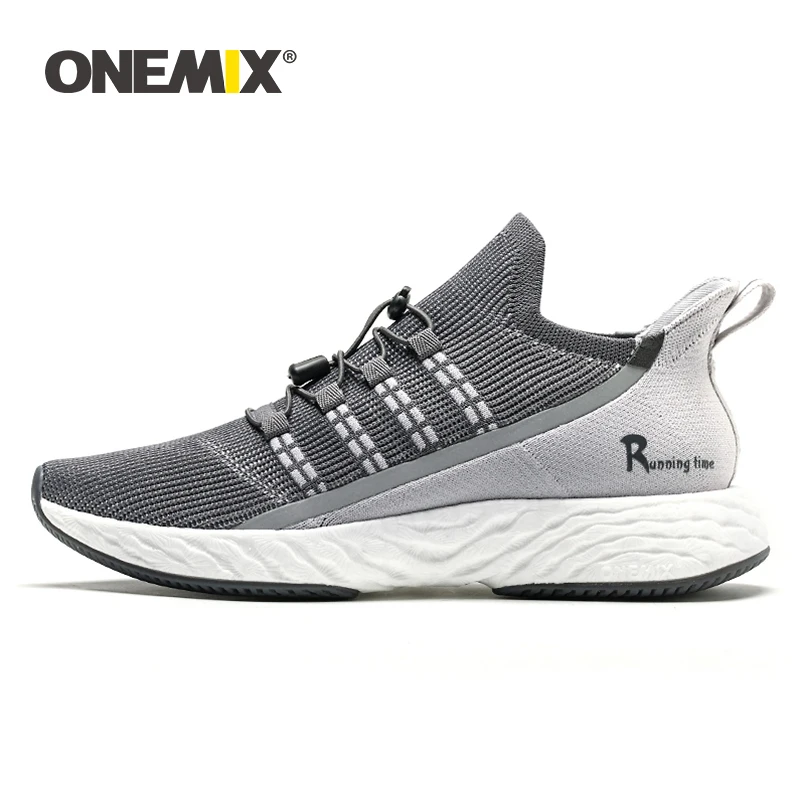 

ONEMIX Fashion New Casual Shoes Men Jogging Sneakers 2019 Ultralight Breathable Air Mesh Boosts Sock Shoes For Running Training