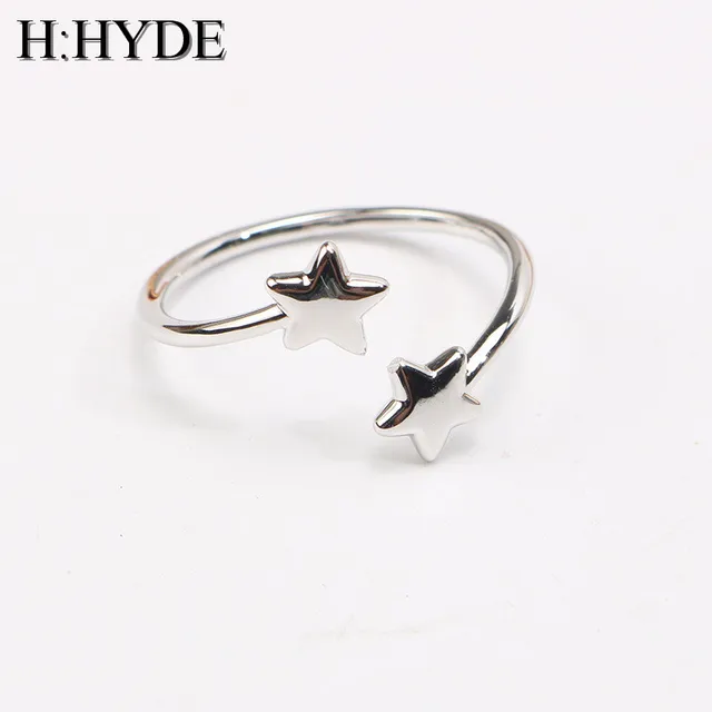 H: HYDE New Trendy Triangolo Regolabile Stella Corona Cuore Anello Aperto anel f H: HYDE New Trendy Triangolo Regolabile Stella Corona Cuore Anello Aperto anel f