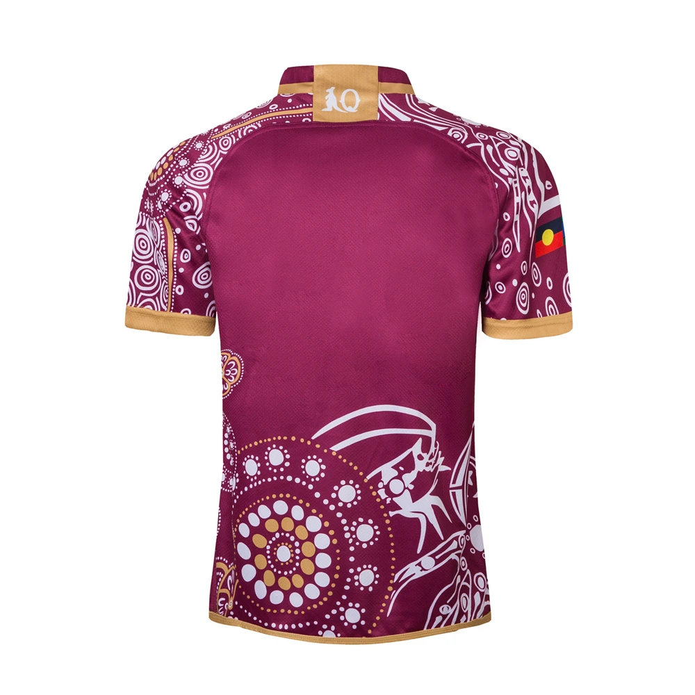 أستراليا 2018 المارون الأصليين قميص كرة قدم أمريكية مصنوع من الصوف كوينزلاند دوري الرجبي قميص جيرسي s-3xl