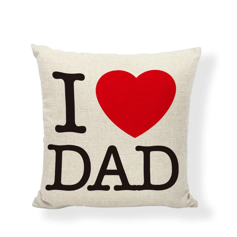 Оптовая продажа подарок на день отца наволочка для подушки I Love Dad простой зеленый
