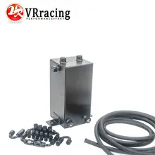 VR RACING 4L Aluminium Surge tank Full BLack Fuel cell 4L Universal Complete Fuel Surge Tank