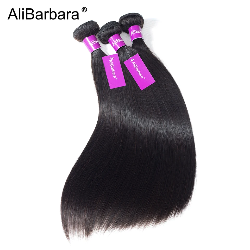 AliBarbara Hair Brazilian Straight Hair Bundles 100% Remy Human Hair Weave 3 Bundles Hair Natural Color Can Be Dyed Or Bleached AliBarbara Hair Brazilian Straight Hair Bundles 100% Remy Human Hair Weave 3 Bundles Hair Natural Color Can Be Dyed Or Bleached