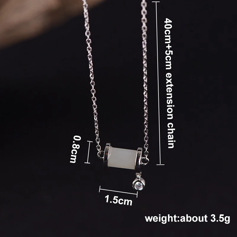 V.YA 925 Sterling Silver Jewelry Natural Stone Pendant Chain Necklaces& Pendants For Women Elegant Jewelry