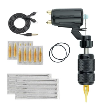 

Professionnel Tattoo Tools set Kits 1 Machine Gun +1 tattoo Grip + 10 tattoo needles+ link line Tattoo Complet Kits