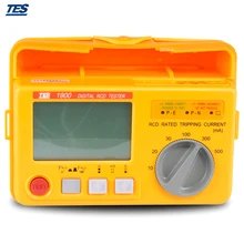 TES-1900A цифровой RCD Тип остаточный ток автоматический выключатель прибор для испытания утечки