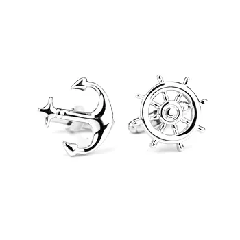 

24 Pairs/Lot metal Plated Anchor Cufflinks Male French Shirt Cuff Links For Men Women Top Grade Jewelry Gifts Bulk Wholesale