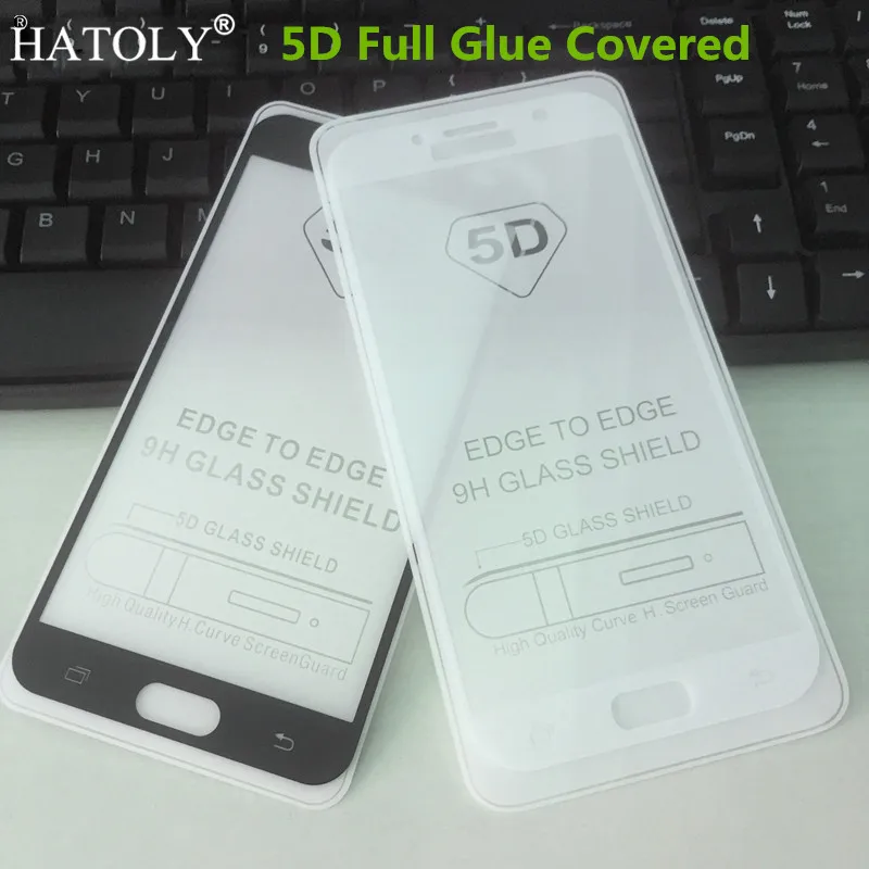 Закаленное стекло Hatoly 5D для Samsung Galaxy A7 2017 полное покрытие клея изогнутое A720 |