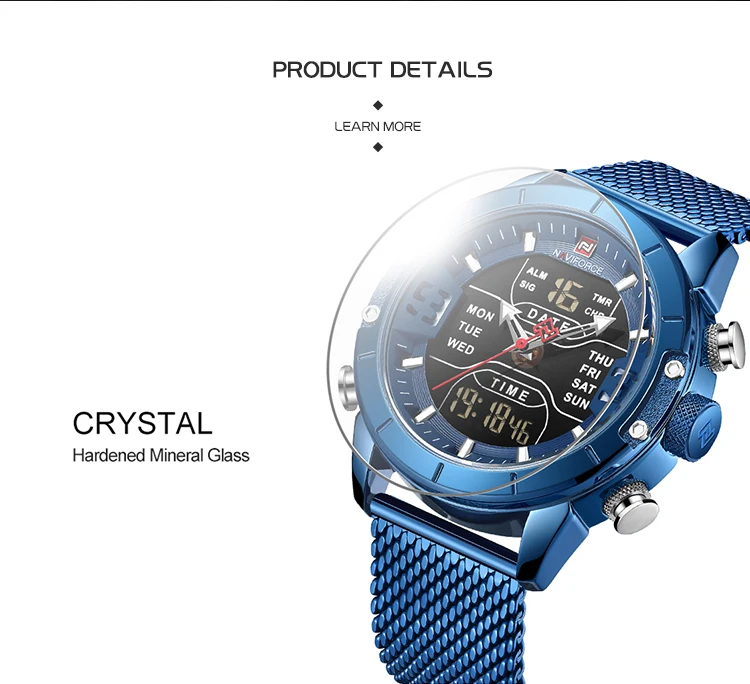 Топ бренд класса люкс Naviforce новые спортивные цифровые мужские часы в стиле милитари Мужские кварцевые часы наручные часы Relogio Masculino