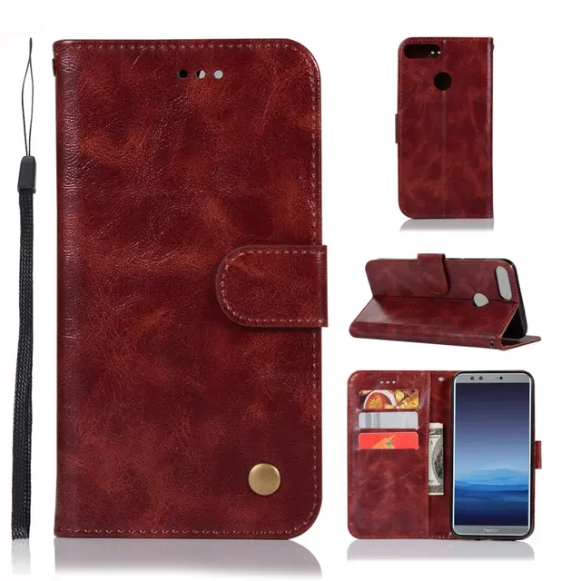 $US $6.61 Huawei Enjoy 7s Case Funda Huawei P Smart Cases 5.65'' Luxury Leather Silicone Back cover for Huawe