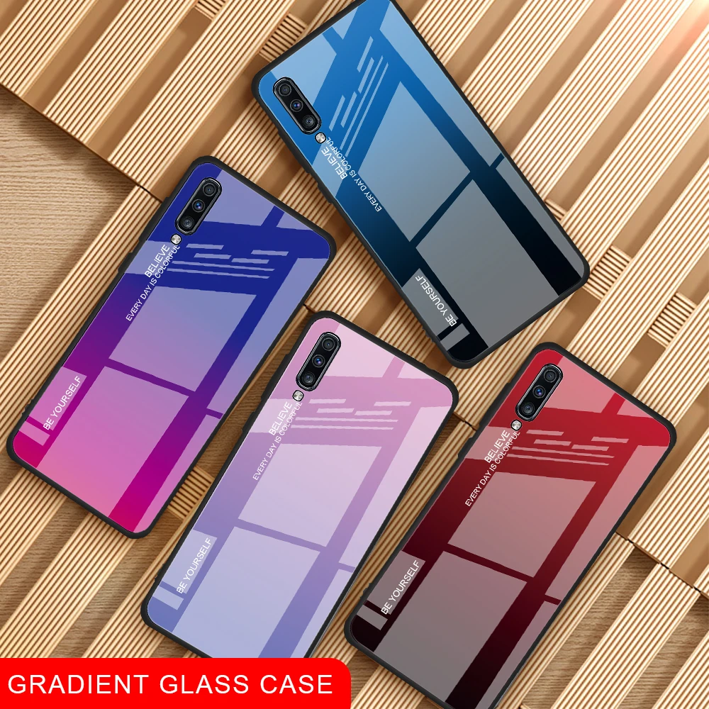 GerTong чехол для телефона из закаленного стекла Samsung Galaxy A50 A70 A30 A40 A20E A10 A20 A80 на SM A505FN