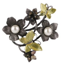Ретро завод жемчуг цветок брошь булавки и броши для женщин Бабочка Броши с насекомыми цветочный цветок ветка булавки одежда ювелирные изделия