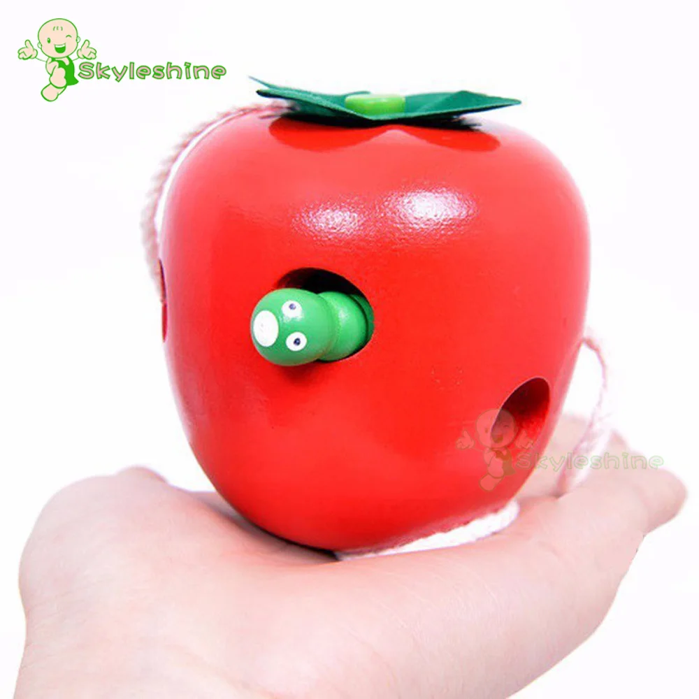 Skyleshine Free Shipping Warm Eating Apple Fruit Wooden