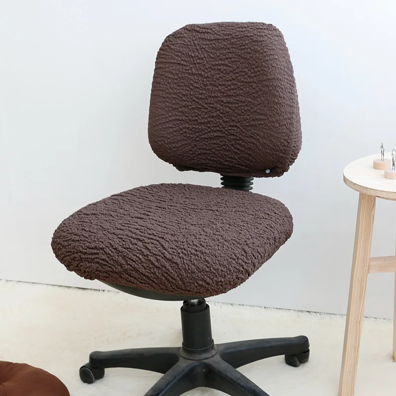 Офисный чехол для кресла Высокие Офисные чехлы на кресла стрейч для компьютерных стульев Modren анти-грязный стрейч полиэстеровый чехол для сиденья - Цвет: Coffee